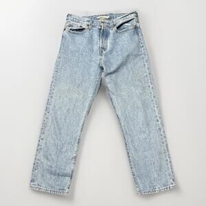 Levis Premium Jeans Womens 28 Wedgie Straight Blue Button Fly Big E Y2K 30x25